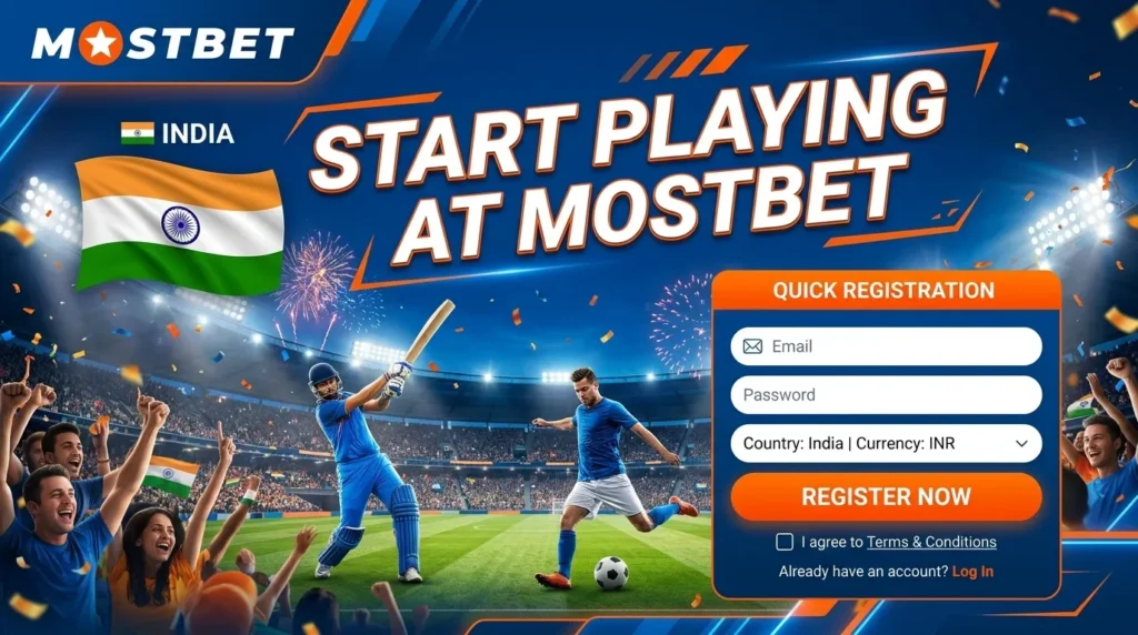 How to Register and Log in at Mostbet India